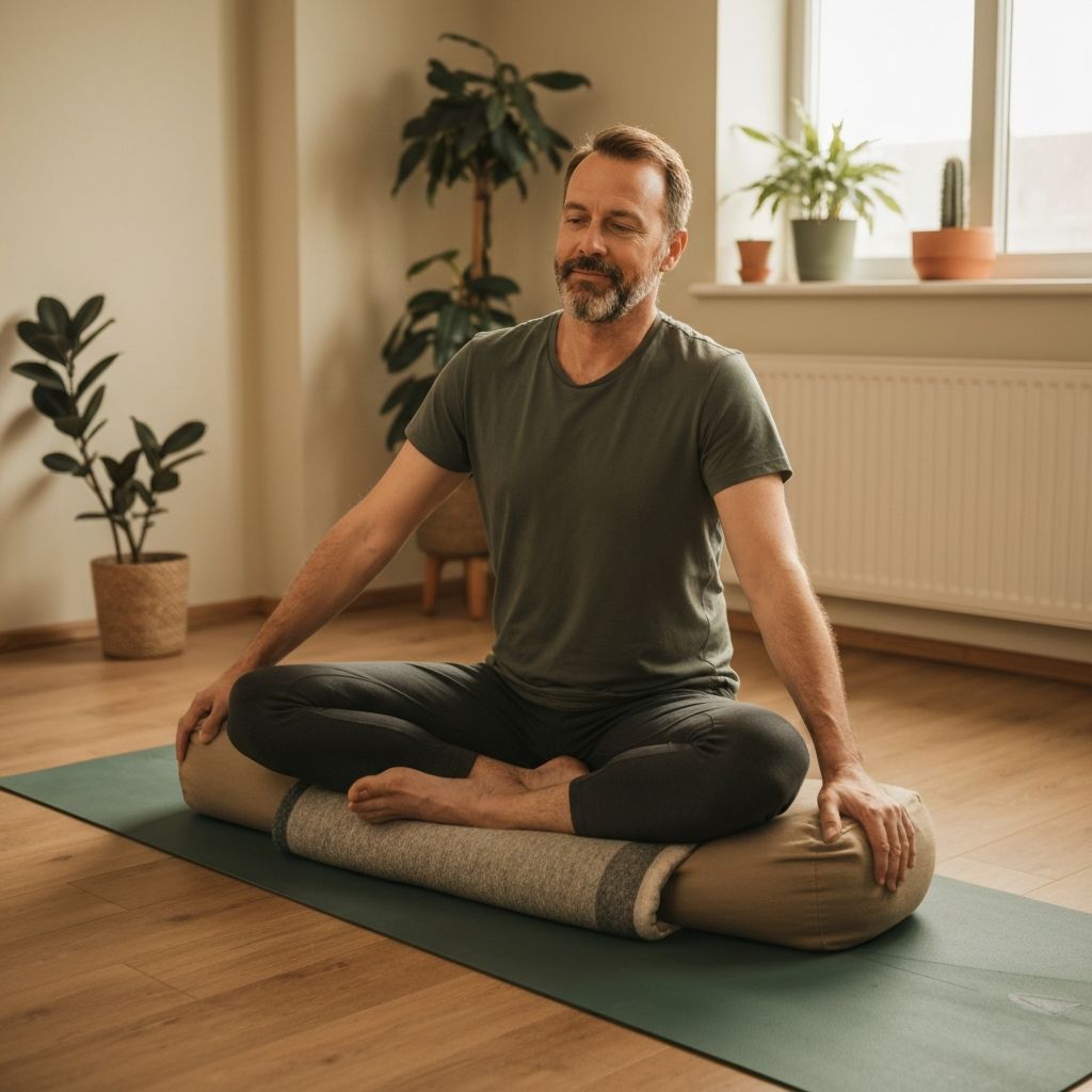 Restorative yoga class